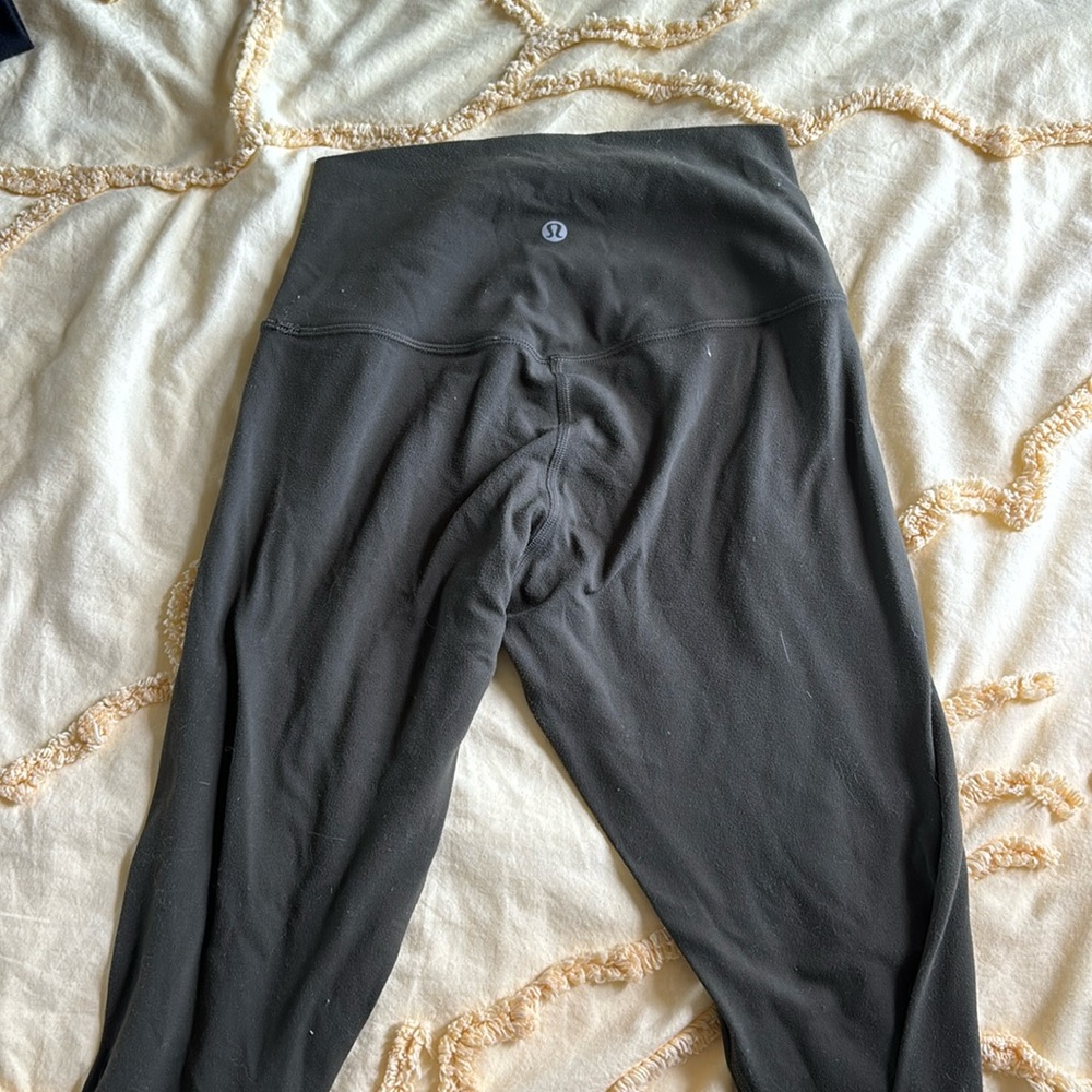 Size 4 #lululemon OLIVE high rise align leggings 25 inches.